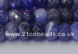 CRB1858 15.5 inches 6*10mm faceted rondelle sodalite beads