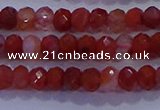 CRB1861 15.5 inches 2.5*4mm faceted rondelle south red agate beads