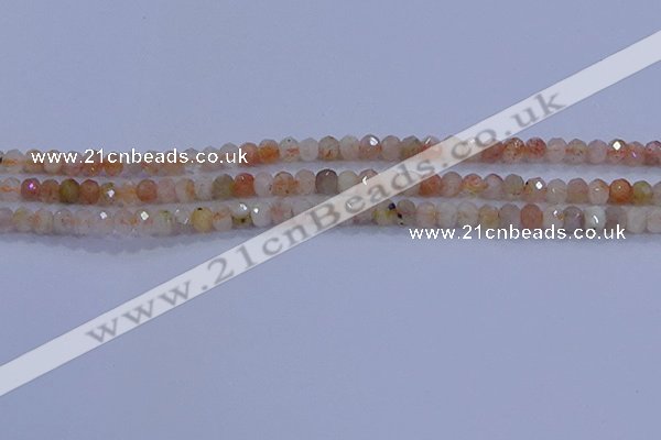 CRB1869 15.5 inches 2*3mm faceted rondelle sunstone beads