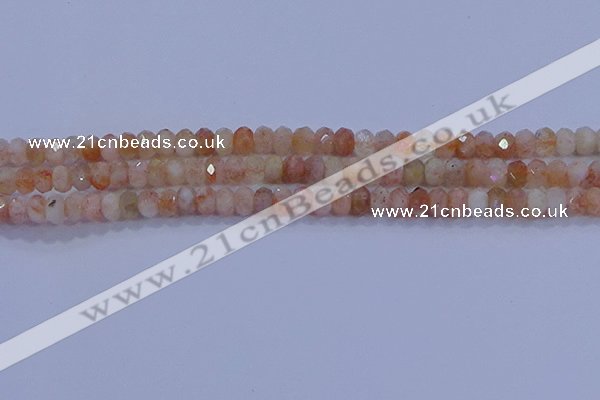 CRB1870 15.5 inches 2.5*4mm faceted rondelle sunstone beads