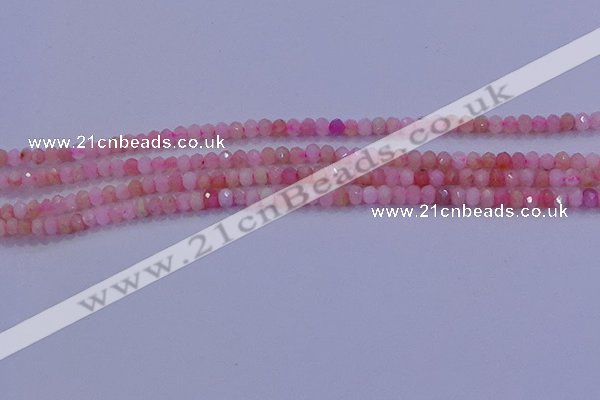 CRB1875 15.5 inches 2*3mm faceted rondelle pink opal beads