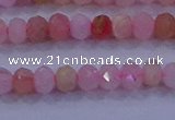 CRB1876 15.5 inches 2.5*4mm faceted rondelle pink opal beads