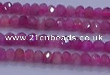 CRB1878 15.5 inches 2*3mm faceted rondelle red tourmaline beads