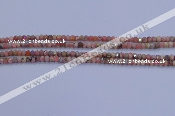 CRB1881 15.5 inches 2*3mm faceted rondelle rhodochrosite beads