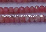 CRB1885 15.5 inches 2.5*4mm faceted rondelle rhodochrosite beads