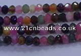 CRB1887 15.5 inches 2*3mm faceted rondelle tourmaline beads