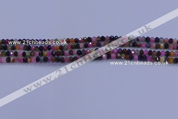 CRB1887 15.5 inches 2*3mm faceted rondelle tourmaline beads