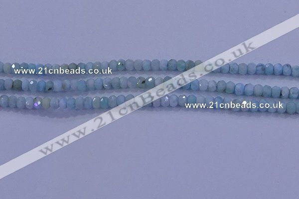 CRB1895 15.5 inches 3*5mm faceted rondelle larimar beads