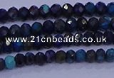 CRB1906 15.5 inches 2*3mm faceted rondelle chrysocolla & turquoise beads