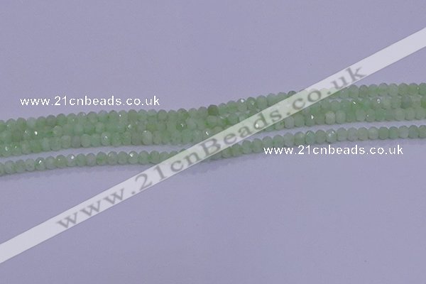 CRB1912 15.5 inches 2*3mm faceted rondelle green opal beads