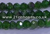 CRB1922 15.5 inches 2.5*4mm faceted rondelle diopside beads