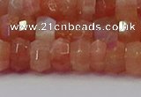 CRB1930 15.5 inches 4*6mm faceted rondelle sunstone beads