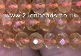 CRB1948 15.5 inches 3.5*5mm faceted rondelle citrine gemstone beads