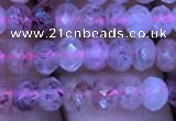 CRB1955 15.5 inches 3.5*5mm faceted rondelle strawberry quartz beads