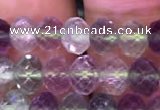 CRB1959 15.5 inches 4*6mm faceted rondelle fluorite gemstone beads