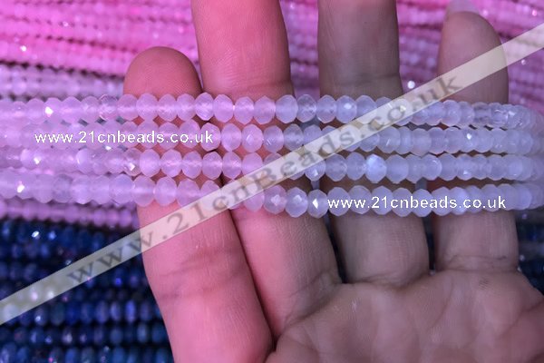 CRB1961 15.5 inches 3.5*5mm faceted rondelle white moonstone beads