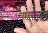 CRB1970 15.5 inches 3.5*5mm faceted rondelle tourmaline beads