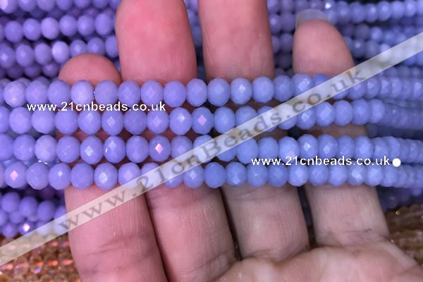 CRB1983 15.5 inches 4*6mm faceted rondelle blue angel skin gemstone beads