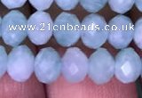 CRB1987 15.5 inches 4*6mm faceted rondelle amazonite gemstone beads