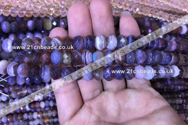 CRB1995 15.5 inches 5*8mm faceted rondelle Botswana agate beads