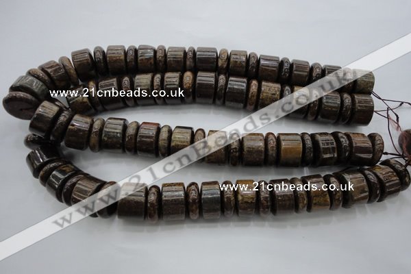 CRB200 15.5 inches 6*18mm - 13*18mm rondelle bronzite gemstone beads