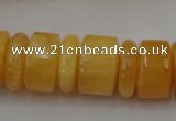 CRB201 15.5 inches 6*18mm - 13*18mm rondelle calcite gemstone beads