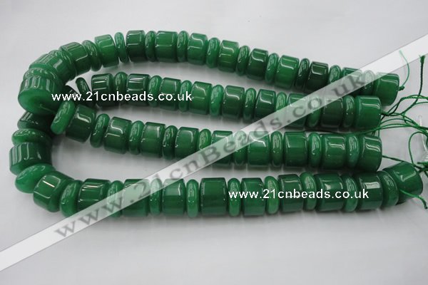 CRB202 15.5 inches 6*18mm - 13*18mm rondelle green aventurine beads