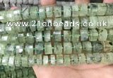 CRB2042 15.5 inches 11mm - 12mm faceted tyre prehnite beads