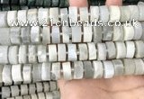 CRB2083 15.5 inches 12mm - 13mm faceted tyre grey moonstone beads