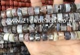 CRB2112 15.5 inches 11mm - 12mm faceted tyre Botswana agate beads