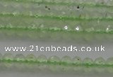 CRB212 15.5 inches 3*4mm faceted rondelle green rutilated quartz beads