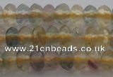 CRB214 15.5 inches 3*4mm faceted rondelle yellow fluorite beads