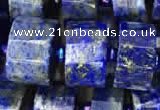 CRB2142 15.5 inches 11mm - 12mm faceted tyre lapis lazuli beads