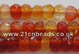 CRB215 15.5 inches 3*4mm faceted rondelle red agate beads