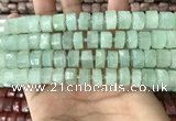 CRB2165 15.5 inches 8mm - 9mm faceted tyre light prehnite beads