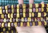 CRB2201 15.5 inches 8mm - 9mm faceted tyre mookaite beads