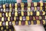 CRB2202 15.5 inches 10mm - 11mm faceted tyre mookaite beads