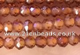 CRB2213 15.5 inches 2*3mm faceted rondelle orange garnet beads