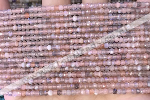 CRB2220 15.5 inches 2*3mm faceted rondelle moonstone beads