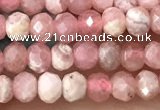 CRB2237 15.5 inches 2*3mm faceted rondelle rhodochrosite beads