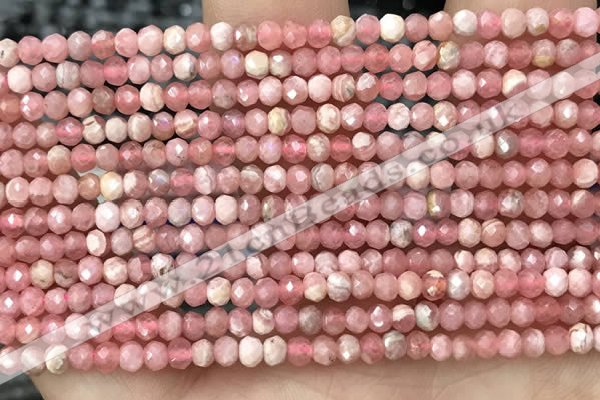 CRB2237 15.5 inches 2*3mm faceted rondelle rhodochrosite beads