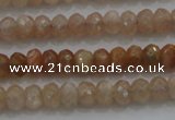 CRB224 15.5 inches 2.5*4mm faceted rondelle moonstone beads