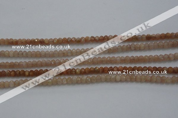 CRB224 15.5 inches 2.5*4mm faceted rondelle moonstone beads