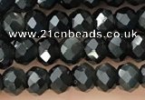 CRB2248 15.5 inches 3*4mm faceted rondelle obsidian beads