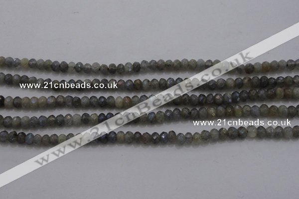 CRB225 15.5 inches 2.5*4mm faceted rondelle AB-color labradorite beads