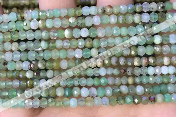 CRB2259 15.5 inches 3*5mm faceted rondelle Australia chrysoprase beads