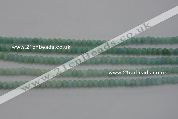 CRB226 15.5 inches 2.5*4mm faceted rondelle amazonite beads