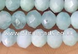 CRB2260 15.5 inches 3*4mm faceted rondelle amazonite beads