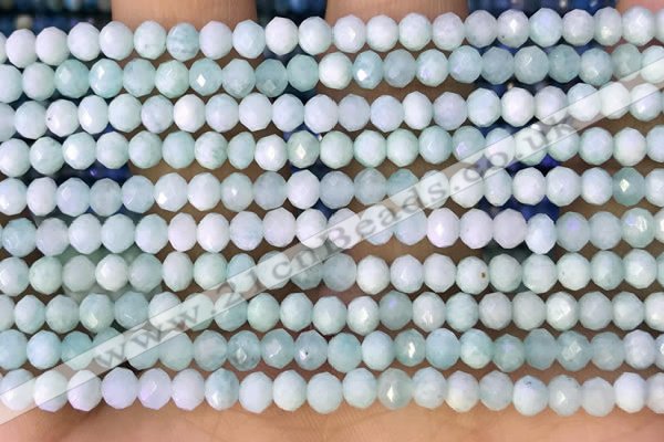 CRB2260 15.5 inches 3*4mm faceted rondelle amazonite beads