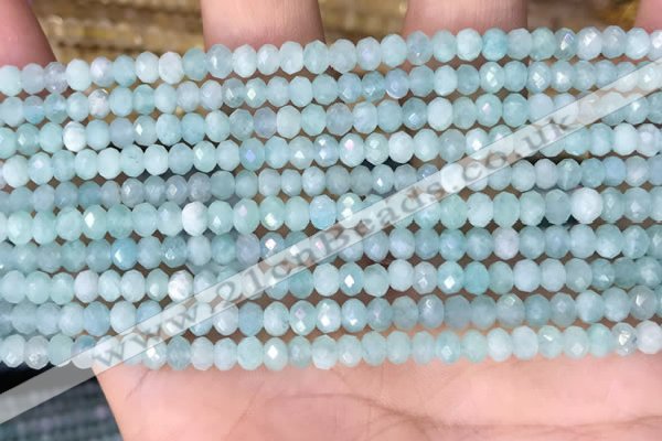 CRB2270 15.5 inches 3*4mm faceted rondelle amazonite beads